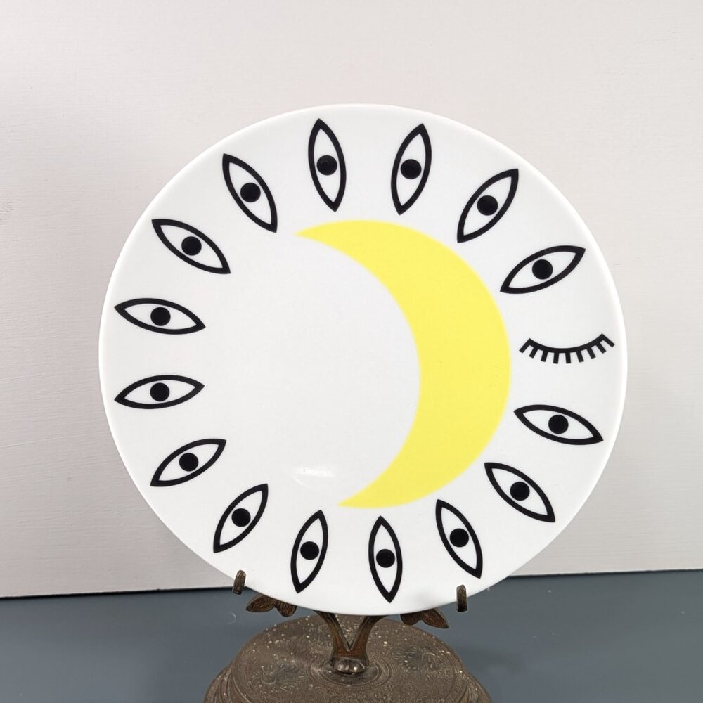 IKEA Glödande eyes and moon 8" salad plates set of 2 - Picture 3 of 7